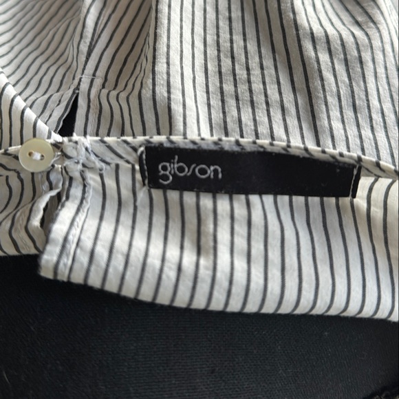 Striped Bell Sleeve Top - Black and White - Picture 2 of 4